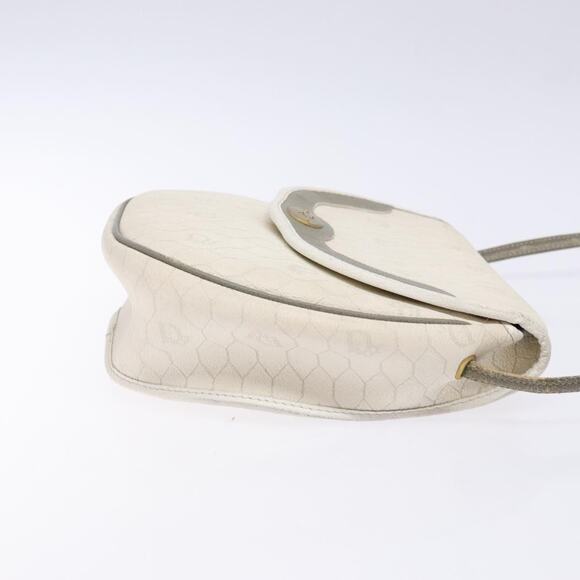 DIOR Honeycomb Canvas Shoulder Bag Pvc White Gold - Picture 5 of 13